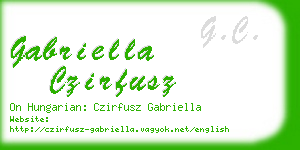 gabriella czirfusz business card